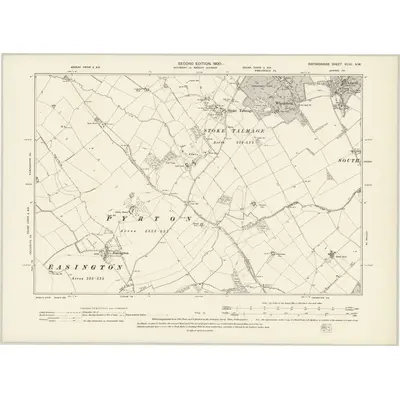 1897 Map of Oxfordshire XLVII.NW, 1900 Print