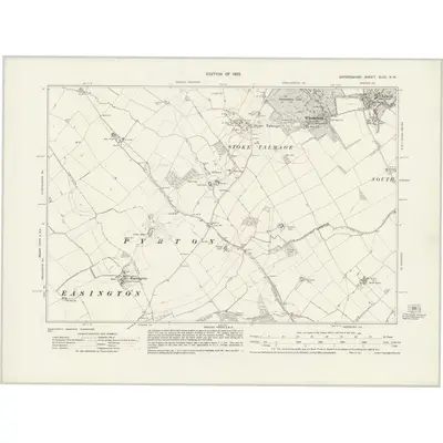 1919 Map of Oxfordshire XLVII.NW, 1922 Print