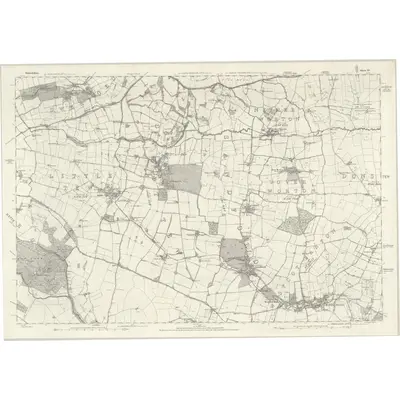 1880 Map of Oxfordshire XV, 1886 Print