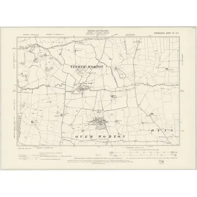 1898 Map of Oxfordshire XV.NE, 1900 Print