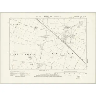 1920 Map of Oxfordshire XVI.SE, 1923 Print