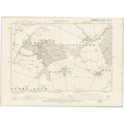 1898 Map of Oxfordshire XVII.NW, 1900 Print