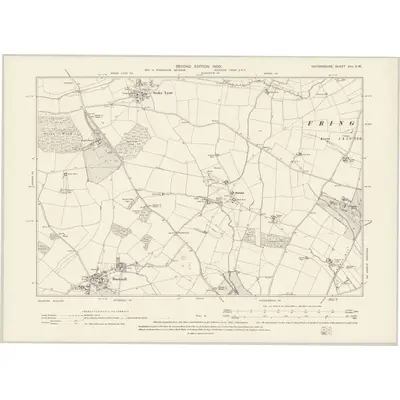 1898 Map of Oxfordshire XVII.SW, 1900 Print