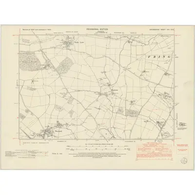 1950 Map of Oxfordshire XVII.SW, 1952 Print