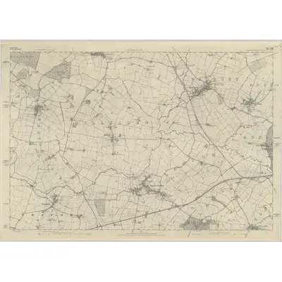 1878 Map of Oxfordshire XVIII, 1885 Print