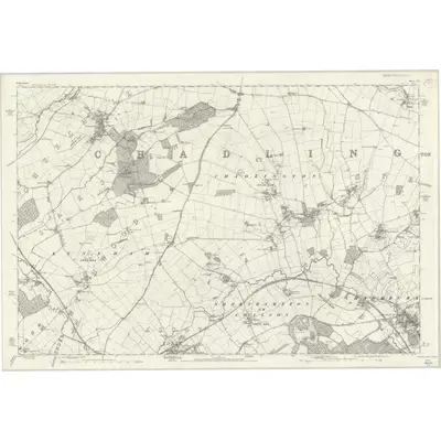 1880 Map of Oxfordshire XX, 1885 Print