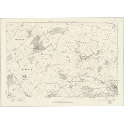 1919 Map of Oxfordshire XX, 1923 Print