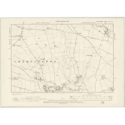 1898 Map of Oxfordshire XX.NE, 1900 Print