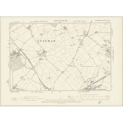 1898 Map of Oxfordshire XX.SW, 1900 Print