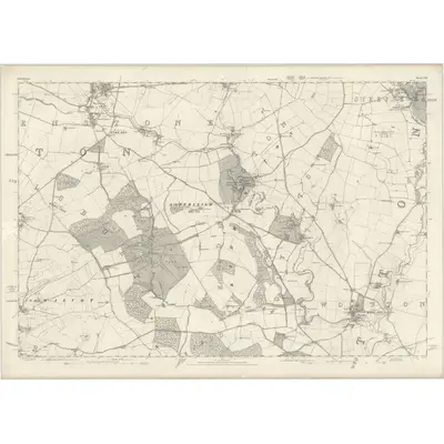 1876 Map of Oxfordshire XXI, 1884 Print