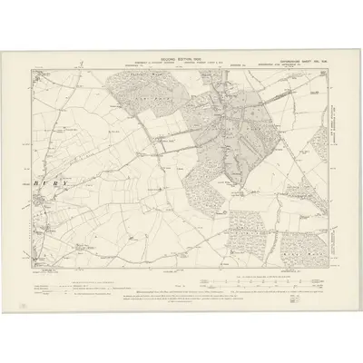 1898 Map of Oxfordshire XXI.SW, 1900 Print