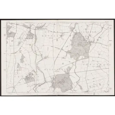 1875 Map of Oxfordshire XXII, 1884 Print