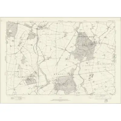 1919 Map of Oxfordshire XXII, 1923 Print
