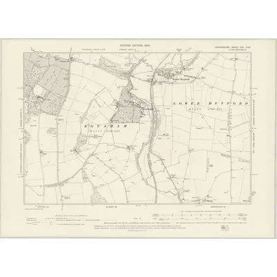 1898 Map of Oxfordshire XXII.NW, 1900 Print