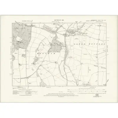 1919 Map of Oxfordshire XXII.NW, 1923 Print