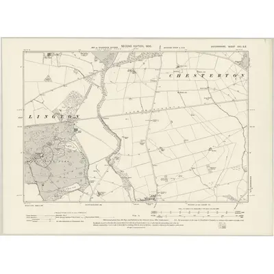 1898 Map of Oxfordshire XXII.SE, 1900 Print