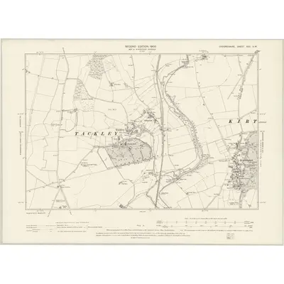 1898 Map of Oxfordshire XXII.SW, 1900 Print
