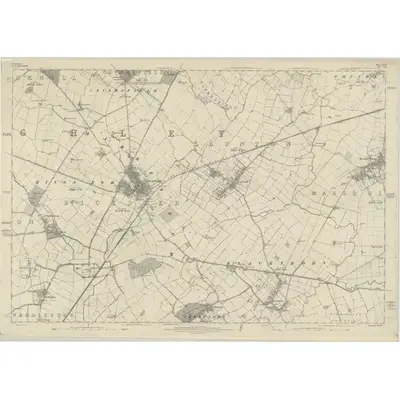 1875 Map of Oxfordshire XXIII, 1885 Print
