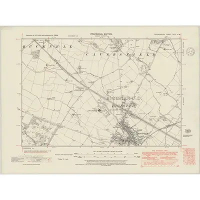1938 Map of Oxfordshire XXIII.NW, 1948 Print