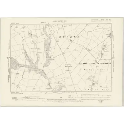 1898 Map of Oxfordshire XXIV.NE, 1900 Print