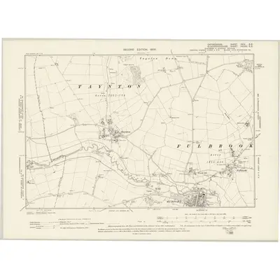 1898 Map of Oxfordshire XXIV.SE, 1900 Print