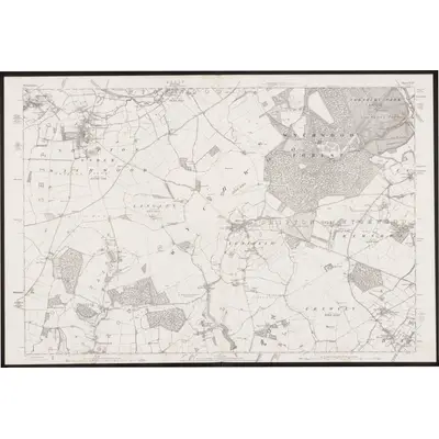 1876 Map of Oxfordshire XXV, 1885 Print