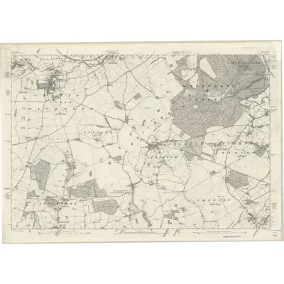 1876 Map of Oxfordshire XXV, 1885 Print