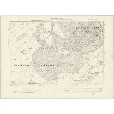 1898 Map of Oxfordshire XXV.NE, 1900 Print