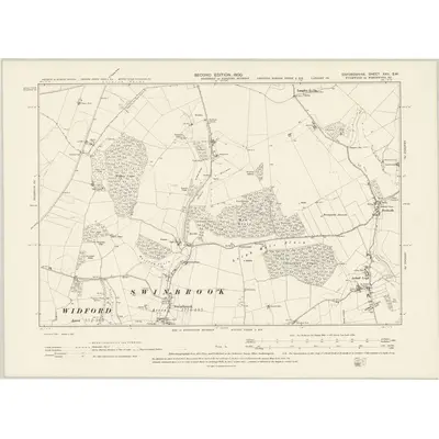 1898 Map of Oxfordshire XXV.SW, 1900 Print