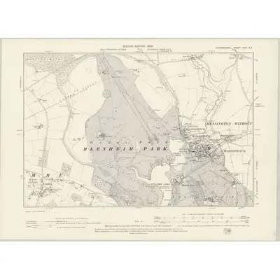 1898 Map of Oxfordshire XXVI.NE, 1900 Print