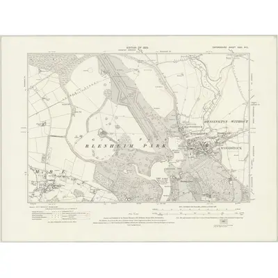 1919 Map of Oxfordshire XXVI.NE, 1923 Print