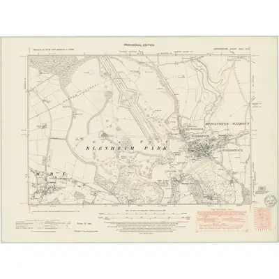 1938 Map of Oxfordshire XXVI.NE, 1949 Print