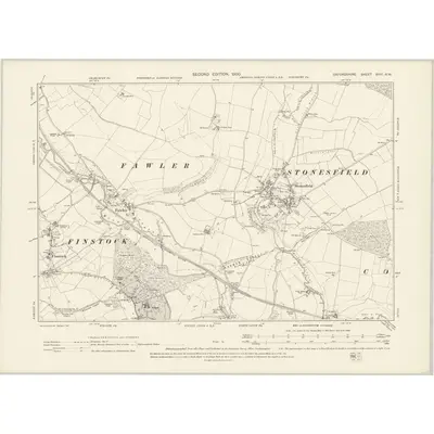 1898 Map of Oxfordshire XXVI.NW, 1900 Print