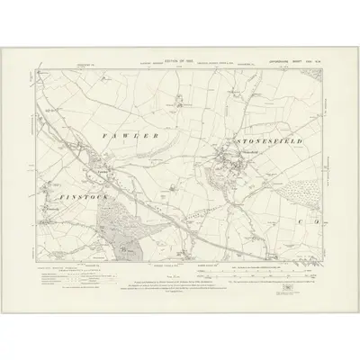 1919 Map of Oxfordshire XXVI.NW, 1923 Print