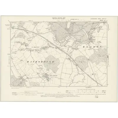 1898 Map of Oxfordshire XXVI.SE, 1900 Print