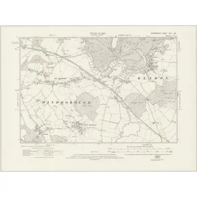 1919 Map of Oxfordshire XXVI.SE, 1923 Print