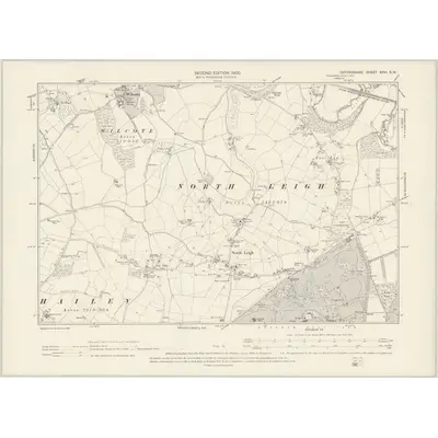 1898 Map of Oxfordshire XXVI.SW, 1900 Print