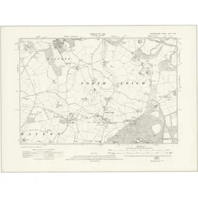 1919 Map of Oxfordshire XXVI.SW, 1923 Print