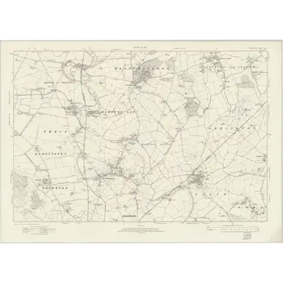 1919 Map of Oxfordshire XXVII, 1923 Print