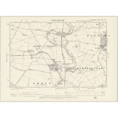 1898 Map of Oxfordshire XXVII.NW, 1900 Print