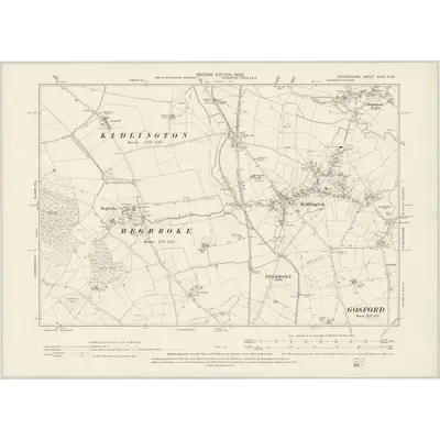 1898 Map of Oxfordshire XXVII.SW, 1900 Print