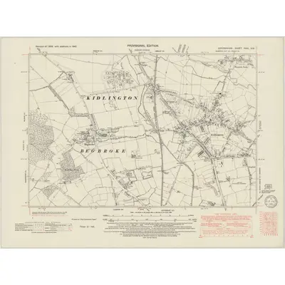 1947 Map of Oxfordshire XXVII.SW, 1949 Print