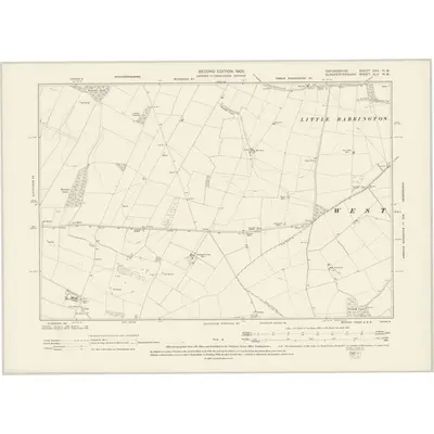 1898 Map of Oxfordshire XXX.NW, 1900 Print