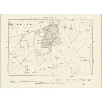 1898 Map of Oxfordshire XXX.SE, 1900 Print