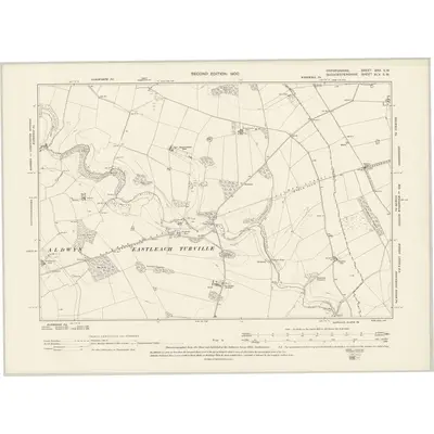 1898 Map of Oxfordshire XXX.SW, 1900 Print