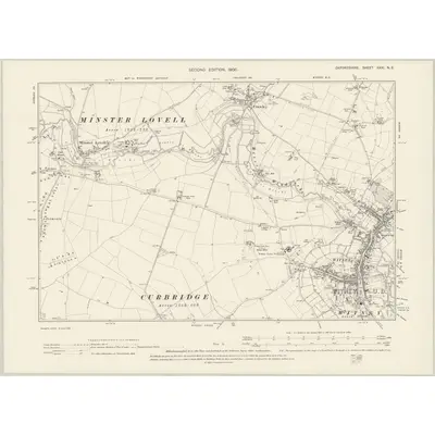 1898 Map of Oxfordshire XXXI.NE, 1900 Print