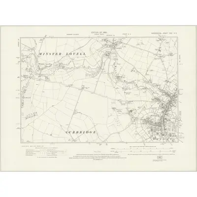 1919 Map of Oxfordshire XXXI.NE, 1922 Print