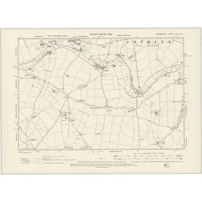 1898 Map of Oxfordshire XXXI.NW, 1900 Print