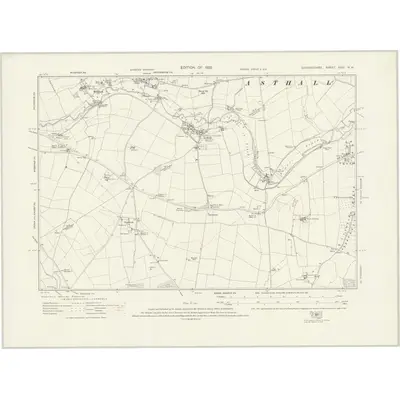 1919 Map of Oxfordshire XXXI.NW, 1922 Print
