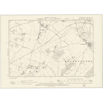 1898 Map of Oxfordshire XXXI.SE, 1900 Print